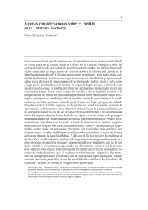 Algunas consideraciones sobre el crédito en la Cataluña medieval