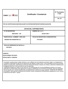 Certificado / Constancia