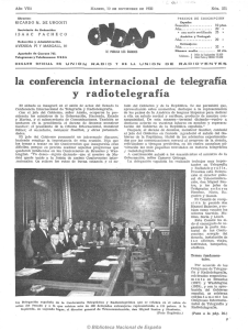 la conferencia internacional de telegrafía y radiotelegrafía
