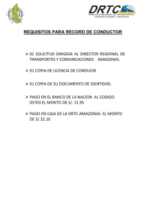 requisitos para record de conductor 01 solicitud dirigida al director
