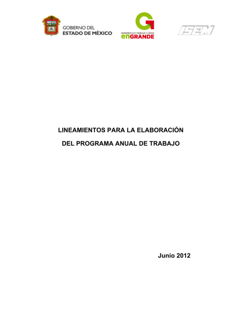 LINEAMIENTOS PARA LA ELABORACIÓN DEL PROGRAMA