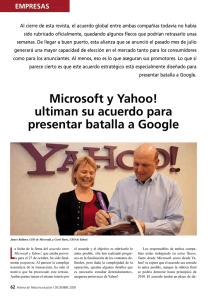 Microsoft y Yahoo! ultiman su acuerdo para presentar batalla a Google
