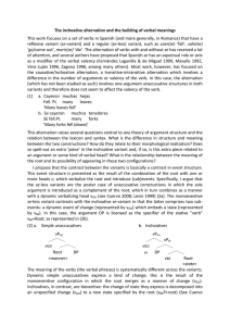 The Inchoative Alternation and the Building of Verbal Meanings