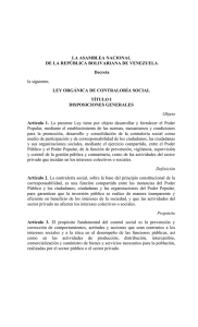 LA ASAMBLEA NACIONAL DE LA REPÚBLICA BOLIVARIANA DE