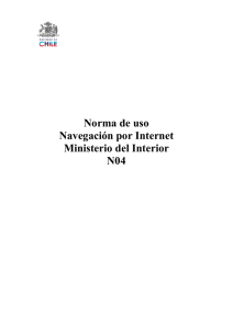 Norma de uso Navegación por Internet Ministerio del Interior N04