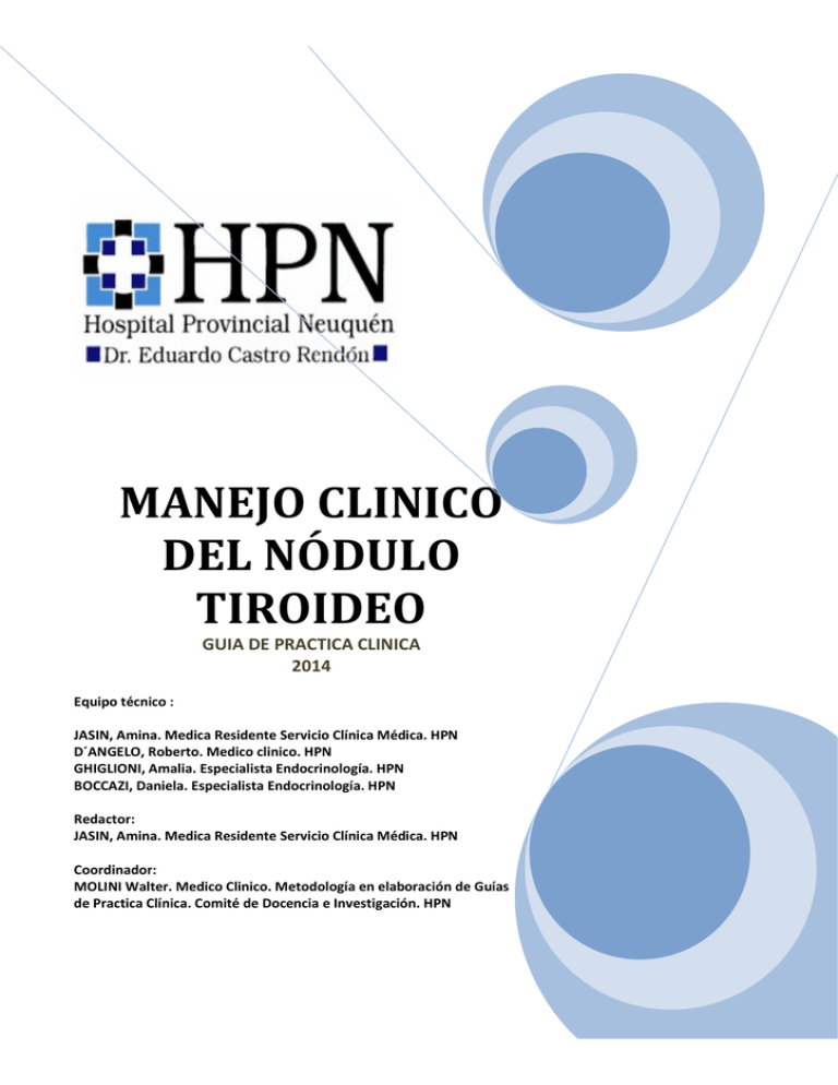 Manejo Clinico Del Nódulo Tiroideo - Ministerio De Salud Y Desarrollo