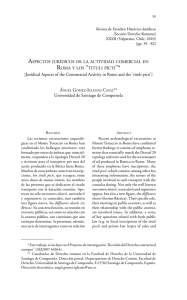 [Juridical Aspects of the Commercial Activity in Rome and the `tituli