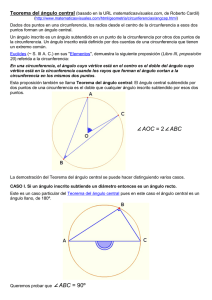 Teorema del ángulo central
