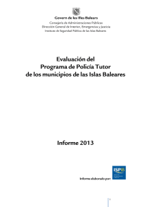 Informe evaluación 2013 - Govern de les Illes Balears