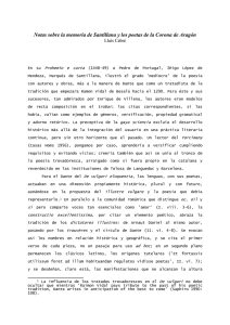 Notas sobre la memoria de Santillana y los poetas de la Corona de