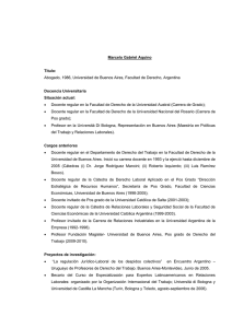 Marcelo Gabriel Aquino Título: Abogado, 1986, Universidad de