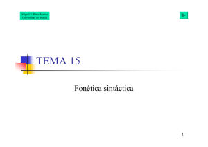 Fonética sintáctica - Universidad de Murcia