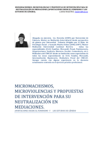 micromachismos, microviolencias y propuestas de intervencio n