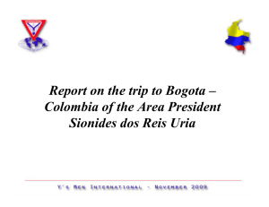 Report on the trip to Bogota – Colombia of the Area President