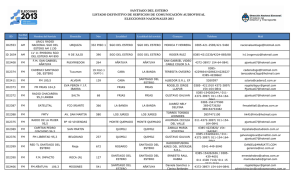 SANTIAGO DEL ESTERO LISTADO DEFINITIVO DE SERVICIOS DE