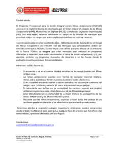 Documento - Dirección para la Acción Integral contra Minas