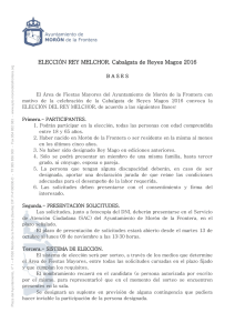 ELECCIÓN REY MELCHOR. Cabalgata de Reyes Magos 2016