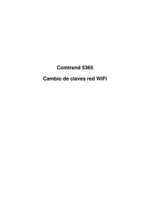 Comtrend 5365 Cambio de claves red WiFi