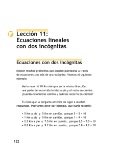 Lección 11: Ecuaciones lineales con dos incógnitas