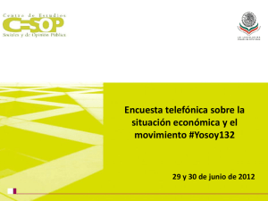 Encuesta sobre la situación económica y el movimiento #Yosoy132
