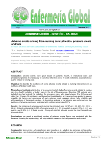 Adverse events arising from nursing care: phlebitis, pressure ulcers
