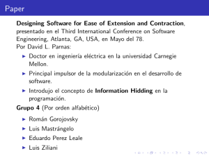 D. Parnas: Designing Software for Ease of Extension and Contraction