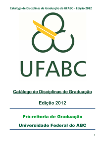 Ementas das Disciplinas da UFABC (2012)