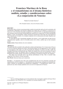 Francisco Martínez de la Rosa y el romanticismo en el drama histórico