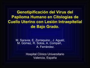 Genotipificación del Virus del Papiloma Humano en Citologías de