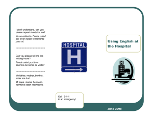 english at the hospital - Florida Literacy Coalition