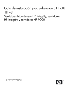 Guía de instalación y actualización a HP-UX 11i v3