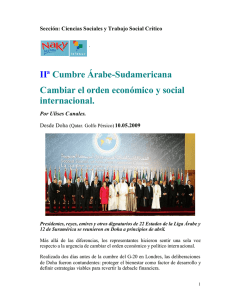 IIª Cumbre Árabe-Sudamericana Cambiar el orden económico y