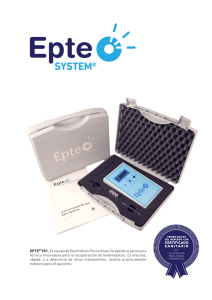 EPTE® V01. El equipo de Electrólisis Percutánea Terapéutica
