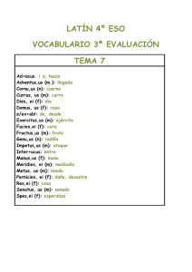 latín 4º eso vocabulario 3ª evaluación tema 7
