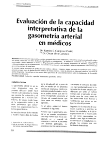 Evaluación de la capacidad interpretativa de la gasometría arterial