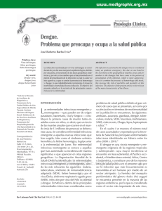 Dengue. Problema que preocupa y ocupa a la salud pública