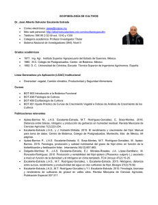 ECOFISIOLOGÍA DE CULTIVOS Dr. José Alberto Salvador