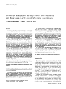 Corrección de la anemia de las pacientes en hemodiálisis con dosis