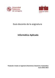 Informática Aplicada - Escuela Técnica Superior de Ingeniería