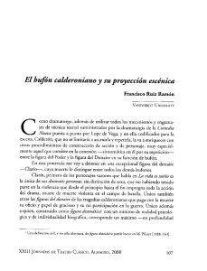 El bufón calderoniana y su Proyección escénica