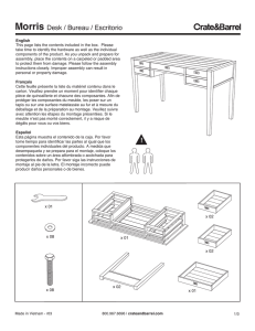 Morris Desk ML Assembly Instructions from Crate and Barrel