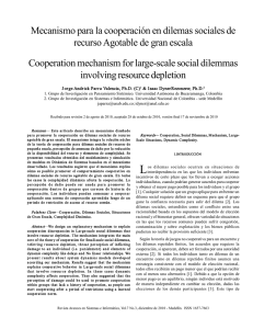 Mecanismo para la cooperación en dilemas sociales de recurso