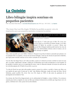 Libro bilingüe inspira sonrisas en pequeños pacientes
