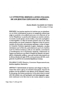 la literatura hispano-latino-italiana