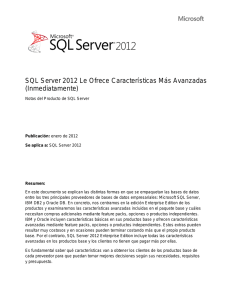 Comparativa de SQL Server 2012 con Oracle e IBM DB2