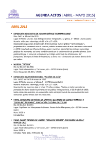 agenda actos |abril - mayo 2015