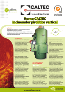 Horno CALTEC incinerador pirolítico vertical Horno CALTEC