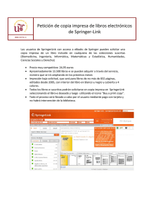 Petición de copia impresa de libros electrónicos de Springer-Link