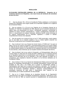 RESOLUCIÓN R-CO-96-2005 CONTRALORÍA GENERAL DE LA