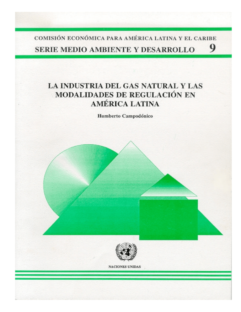 La Industria Del Gas Natural Y Las Modalidades De Regulación En